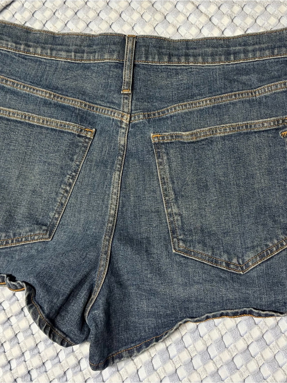 Madewell the perfect jean short high rise denim shorts  — Blue